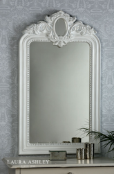 Laura Ashley Alana Rectangle Mirror Distressed Ivory 120 X 71cm